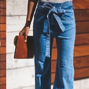 Trouser Jeans with waist tie